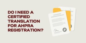 AHPRA translation requirements